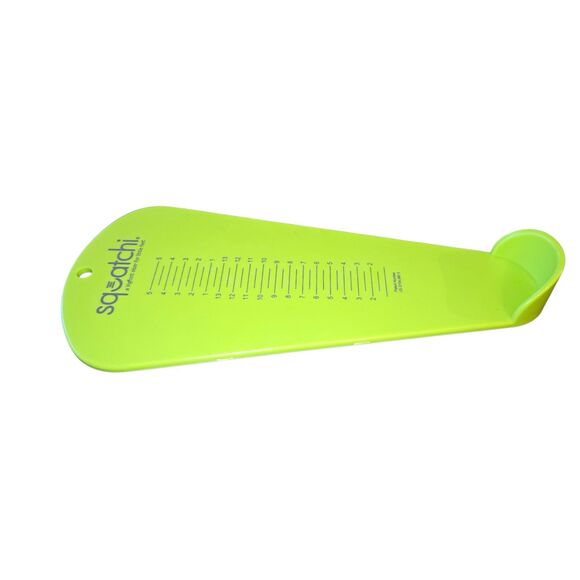 Squatchi A Bigfoot Sizer For Little Feet Neon Green Plastic Child's Foot Sizer - Picture 2 of 5